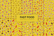 Fast Food Seamless Patterns, a Pattern Graphic by 3Y_Design (Thumbnail 1 of 6)