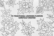 PROCREATE - Flower Tattoo Stamps, an Illustration by Born to Love (Thumbnail 2 of 2)