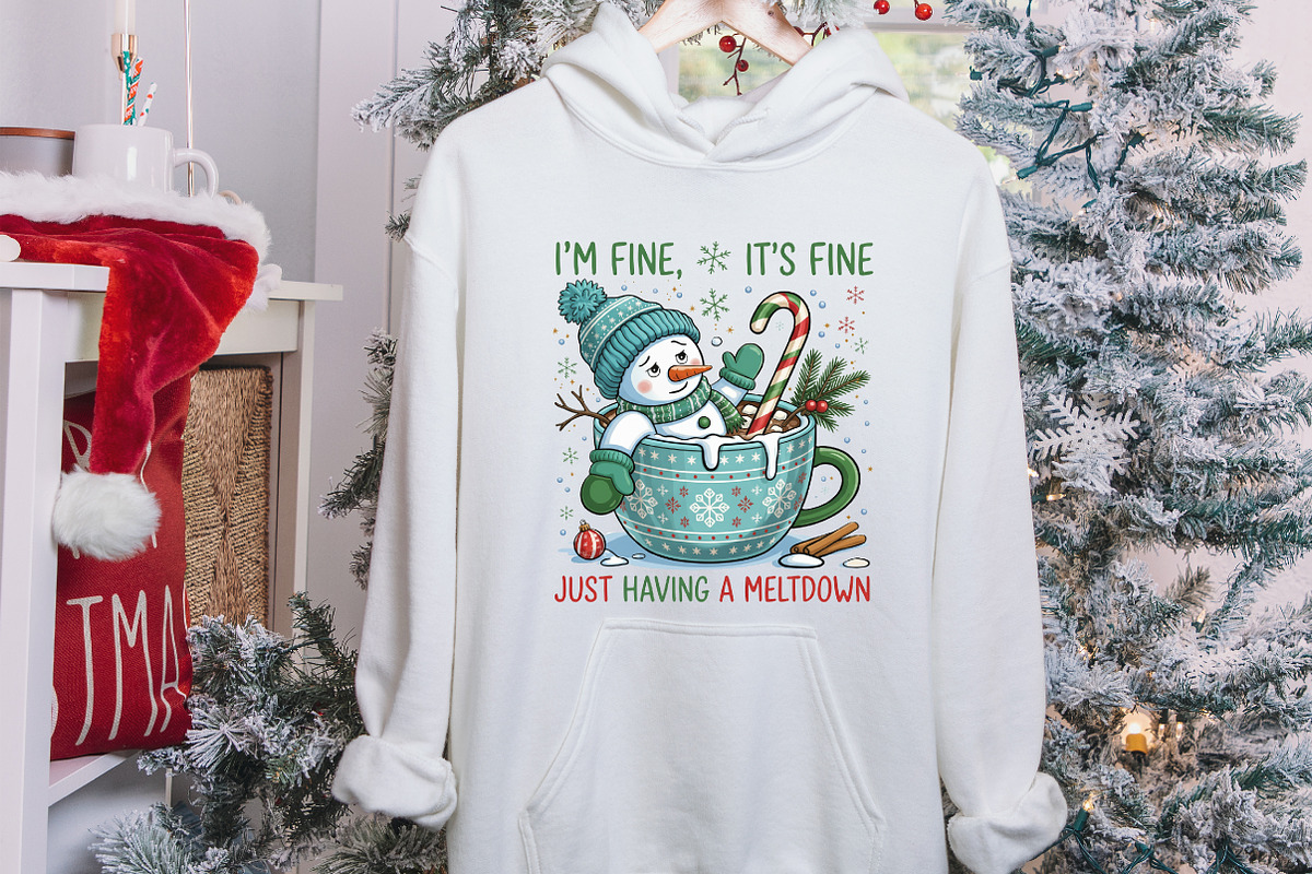 Funny Cute Snowman Png Christmas PNG, an Illustration by designcity5 (Photo 8 of 8)