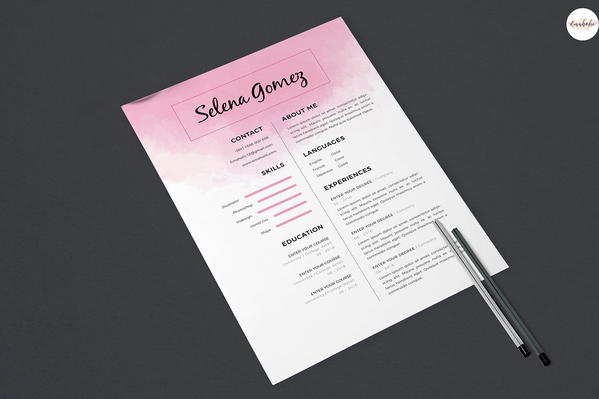Professional CV and CoverLetter, a Resume Template by Emaholic Template (Photo 4 of 5)