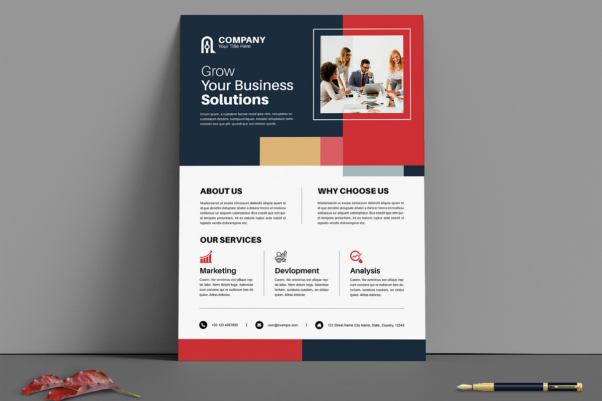 Corporate Flyer Design Layout, a Flyer Template by MightyDesign (Photo 1 of 8)