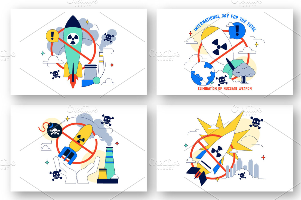 10 Elimination of Nuclear Weapon, an Object Illustration by denayunebgt (Photo 2 of 4)
