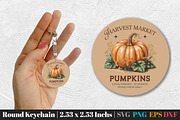 Fall Round Keychain SVG PNG Bundle, an Illustration by Actual Pixel (Thumbnail 9 of 20)