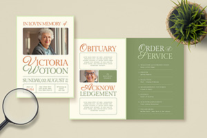 Simple Funeral Program Template, a Card Template by Vynetta