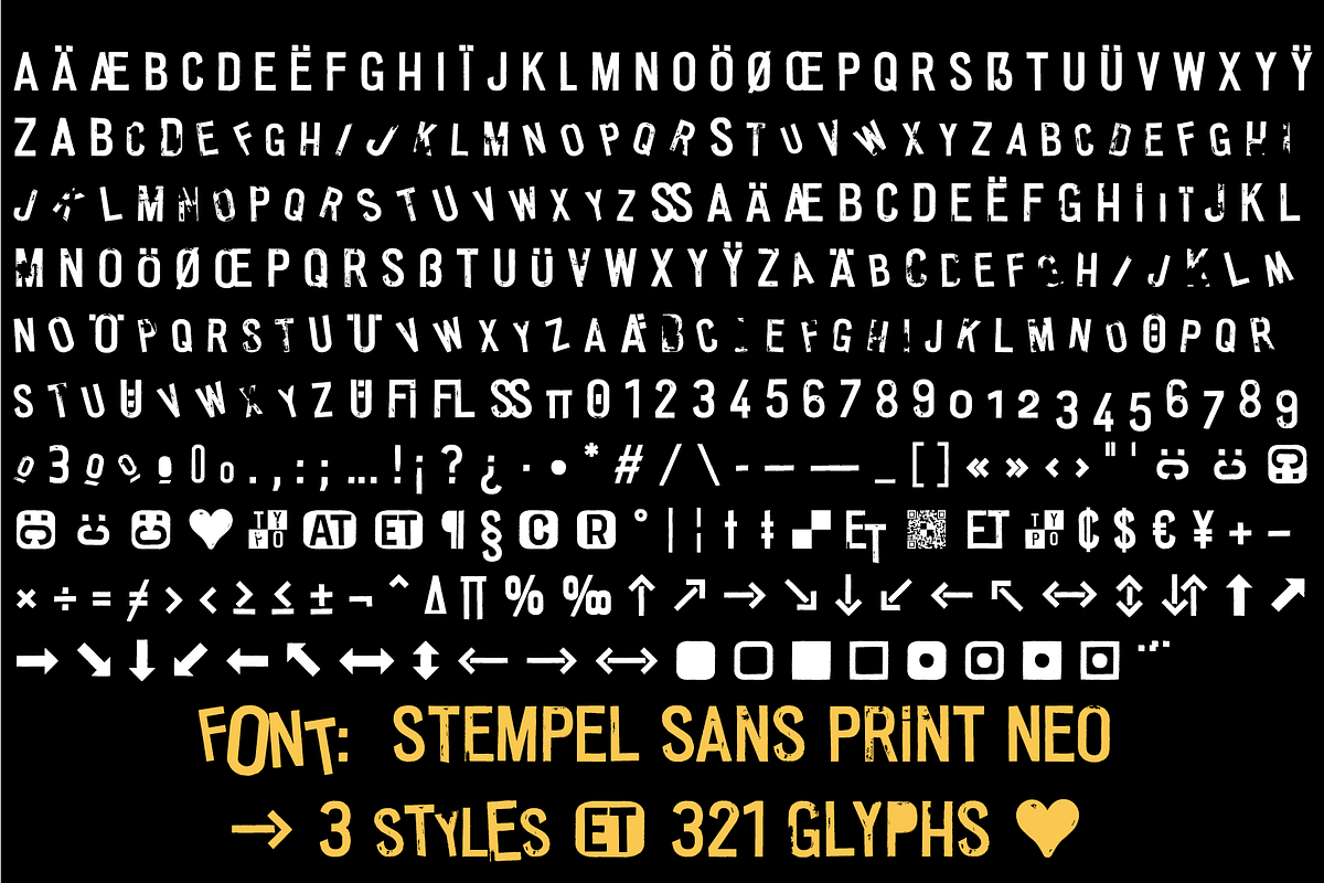 FONT | Stempel Sans Print Neo, a Sans Serif Font by Typo Graphic Design (Photo 2 of 3)