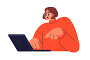 Business people work on laptops set, a Work Illustration by Good Studio (Thumbnail 5 of 7)