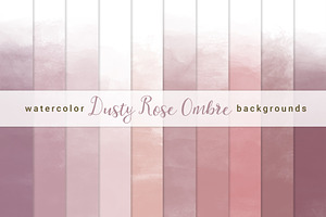 Dusty Rose Watercolor Backgrounds