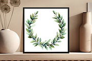 Watercolor Summer Wreath Clipart, an Illustration by DreamCafeArt (Thumbnail 4 of 7)