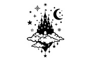 Fantasy Castle Cloud Moon Bundle, an Object Illustration by Gaye Art (Thumbnail 5 of 30)