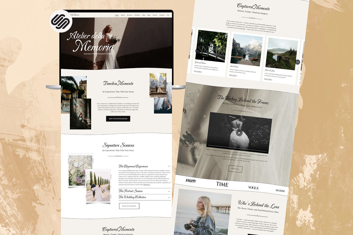 Squarespace Wedding Photographers, a Squarespace Template by Sofia Designs (Photo 8 of 8)
