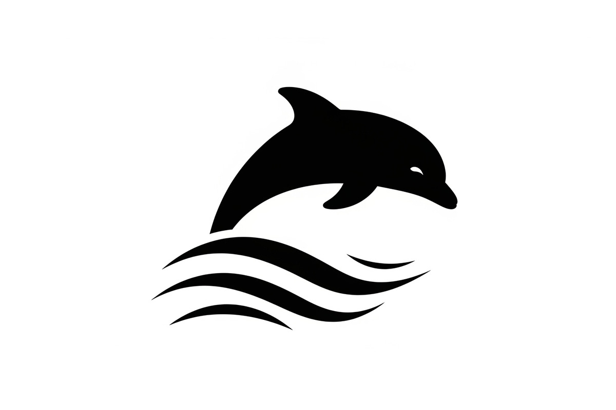 Dolphin Jumping Silhouette Vector bu, an Illustration by Designs_River (Photo 12 of 48)
