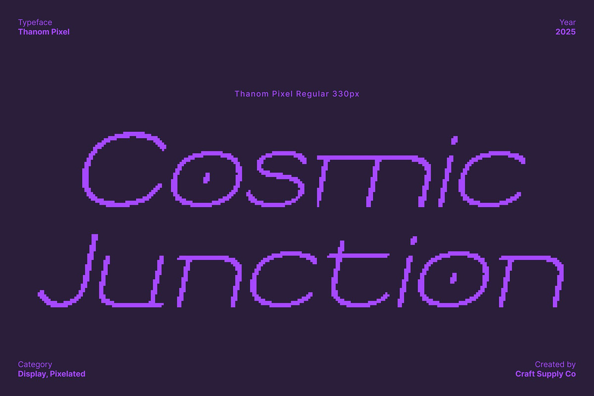 Thanom Pixel, a Sans Serif Font by Craft Supply Co. (Photo 3 of 8)