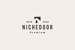 Niche Door Hipster Vintage Logo