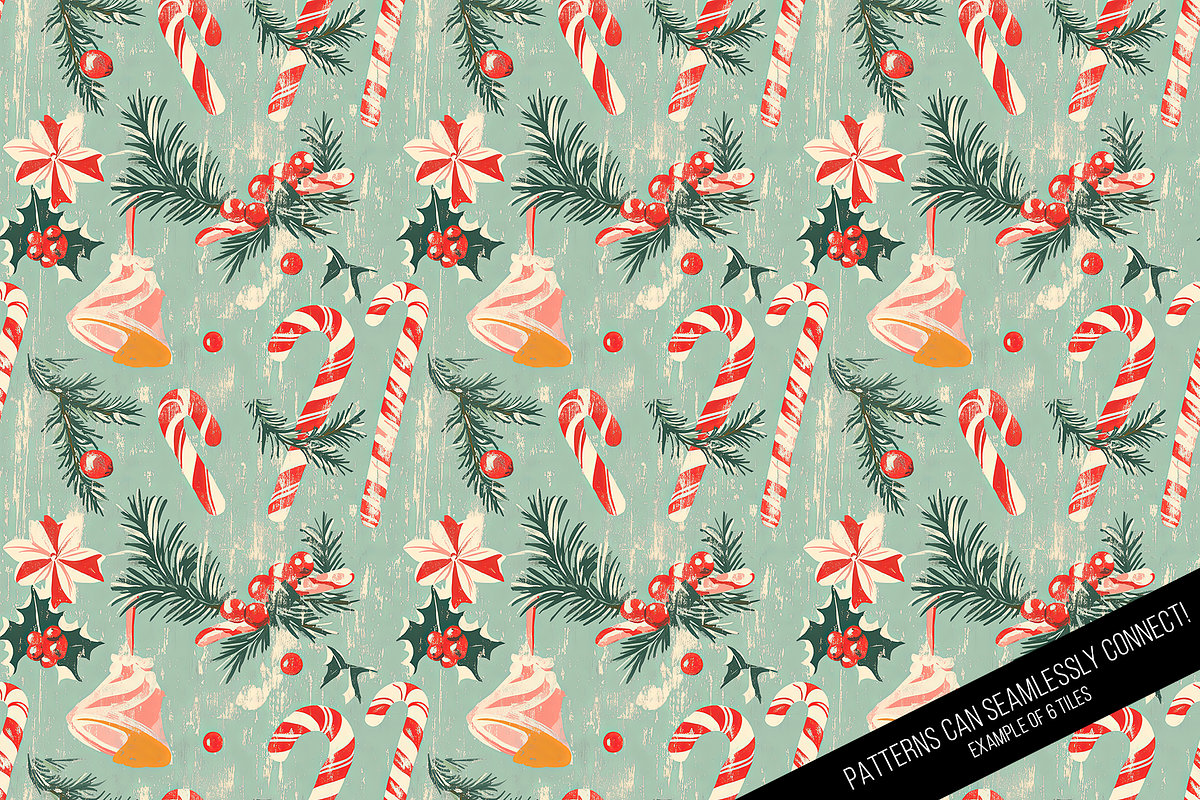 Vintage Holiday 2 Digital Paper, a Pattern Graphic by Chromolume Studio (Photo 20 of 28)