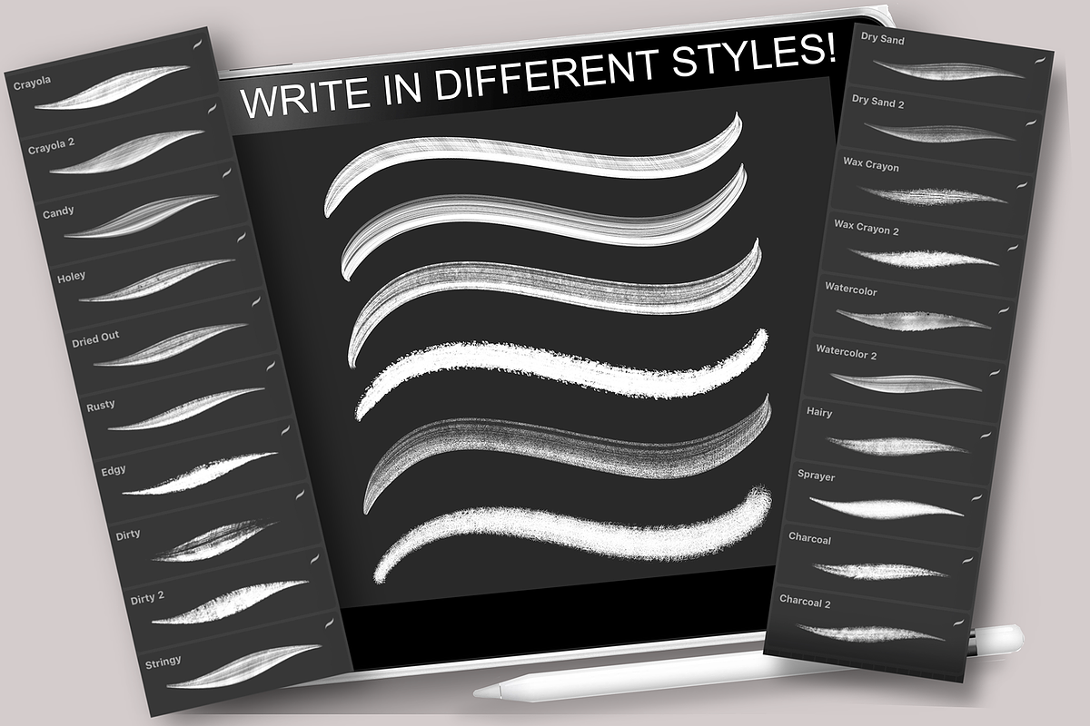 Lettering Brush-Pack for Procreate, a Brush Add-On by albi.letters (Photo 2 of 7)
