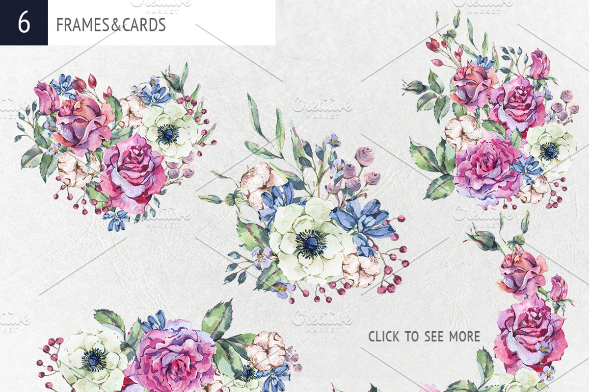 Roses&Anemones for you, a Decorative Illustration by Belusuab (Photo 2 of 4)