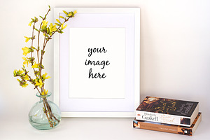 White Picture Frame Mockup