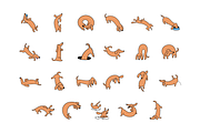 Dachshund Dash Pattern And Icons, a Pattern Graphic by Iconka (Thumbnail 9 of 9)