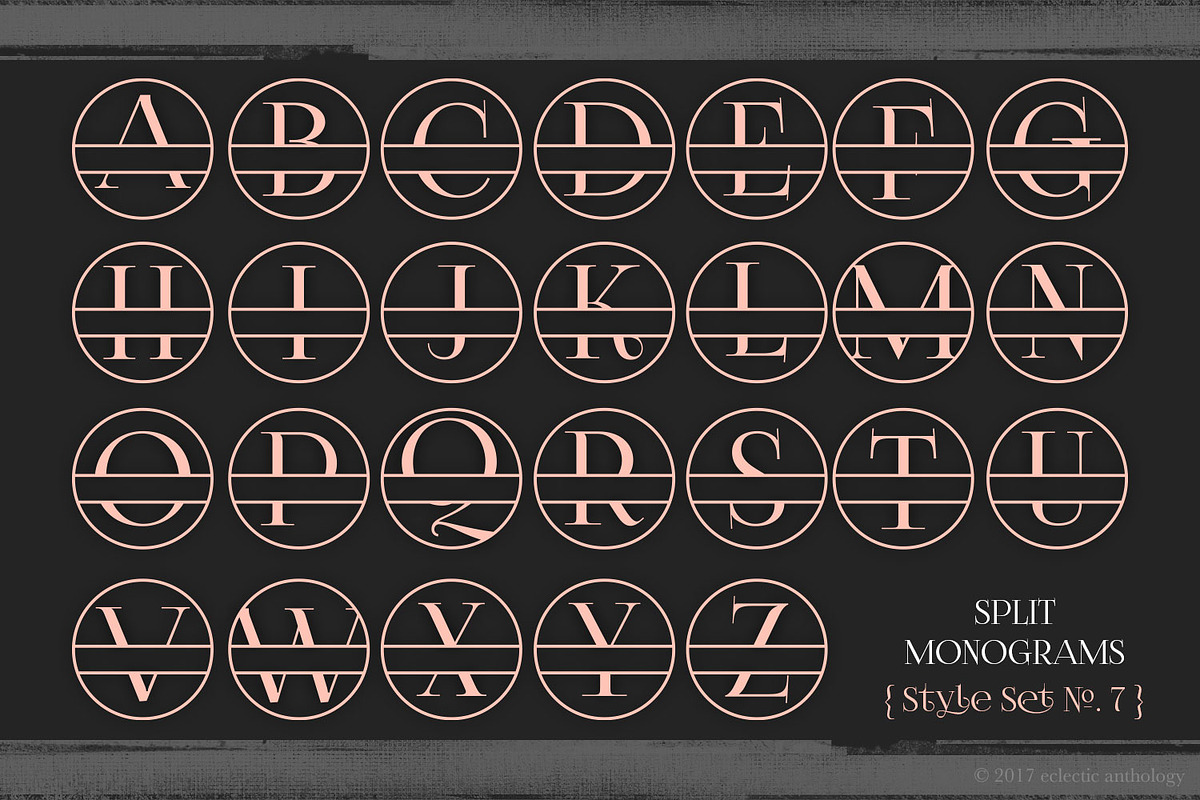 Split Monograms Vector Toolkit, an Object Graphic by Eclectic Anthology