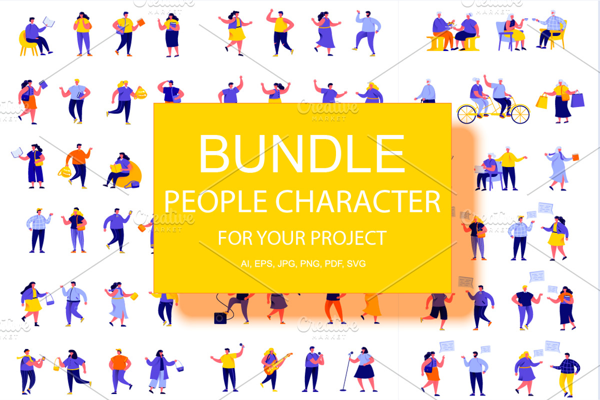Bundle People Character Creator Kit, a Person Illustration by alexdndz