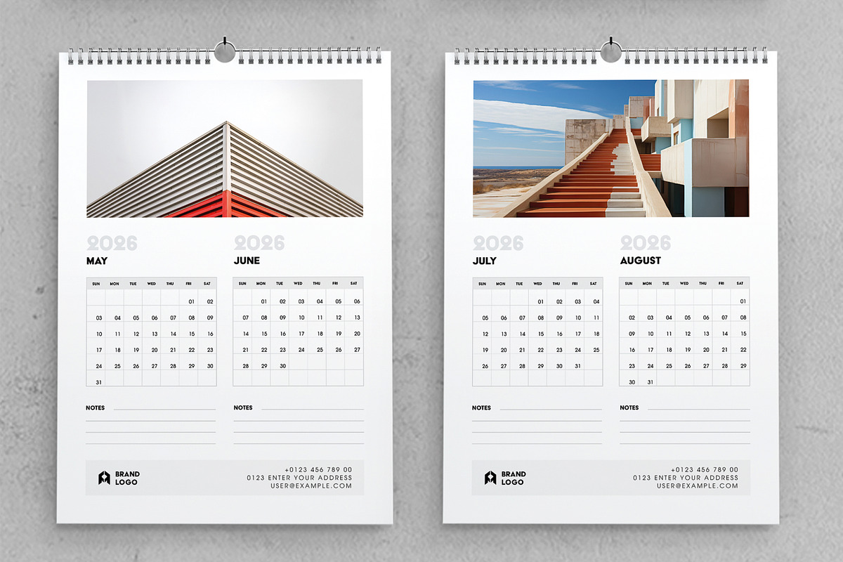Architecture Calendar Template, a Stationery Template by MightyDesign (Photo 4 of 8)