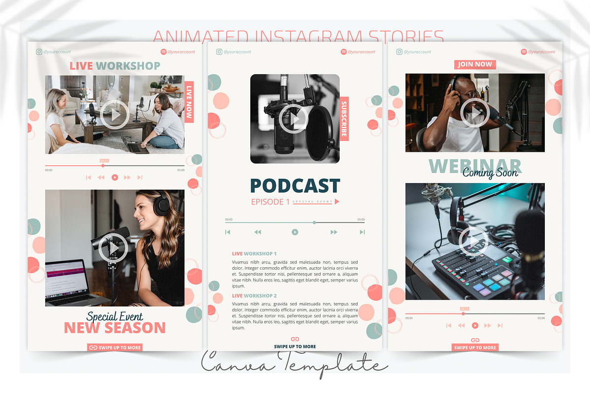 Canva Animated Instagram Stories, a Social Media Template by UINVI Design