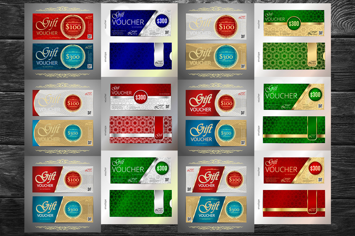 Vector Vouchers MEGA Bundle, an Invitation Template by leezarius (Photo 4 of 14)