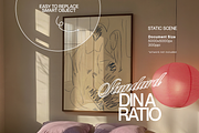 DIN A Frame Vibrant Bedroom Mockup, an Advertising Mockup by WasMockups (Thumbnail 2 of 5)
