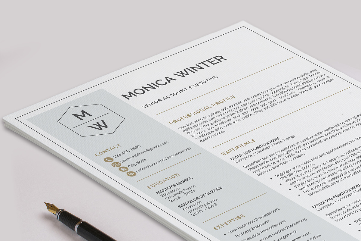Resume Template | CV Template, a Resume Template by Klamp Studio (Photo 7 of 9)
