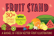 Fruit Stand: Vector Illustrations, a Graphic by Dandylyon Designs (Thumbnail 1 of 9)