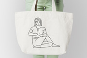 Yoga poses doodle icons collection, an Outline Icon by Gulnarart (Thumbnail 4 of 4)