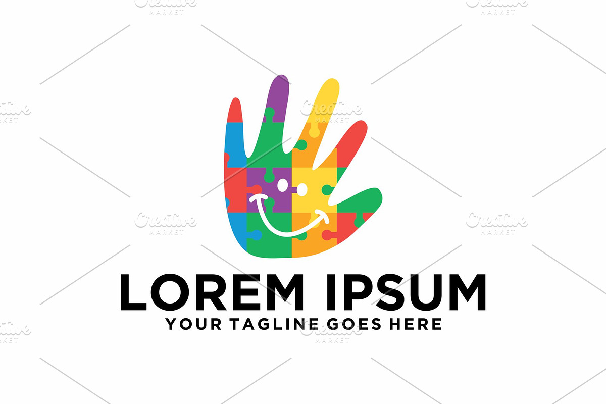 Autism care hand logo kids logo, a Branding & Logo Template by REDVY CREATIVE (Photo 2 of 2)