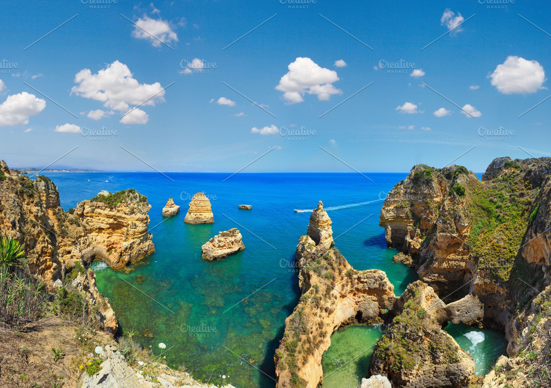 Ponta da Piedade (group of rock formations along coastline of La, a Nature Photo by YuriyB