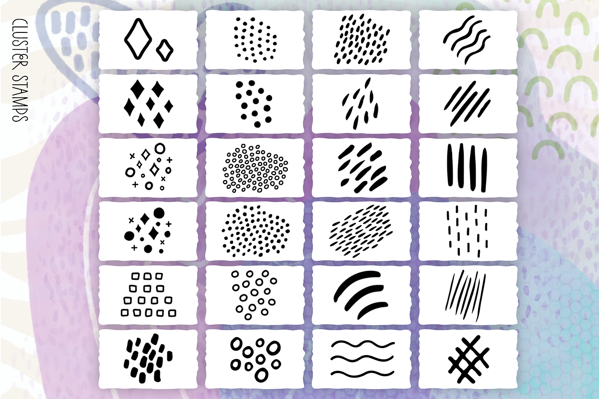 Abstract Procreate Brush Bundle, a Brush Add-On by cugypress (Photo 4 of 23)