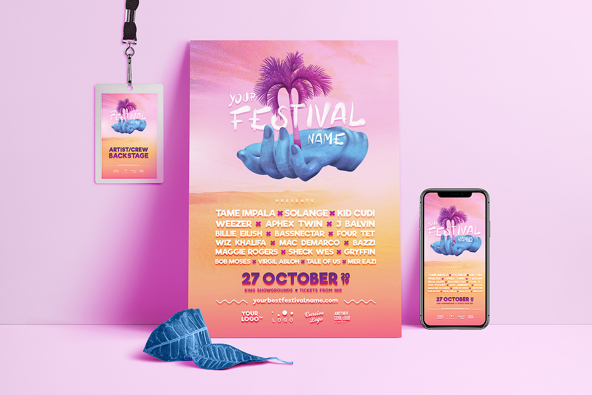 Music Festival Poster, a Flyer Template by Aurelie Maron (Photo 1 of 6)