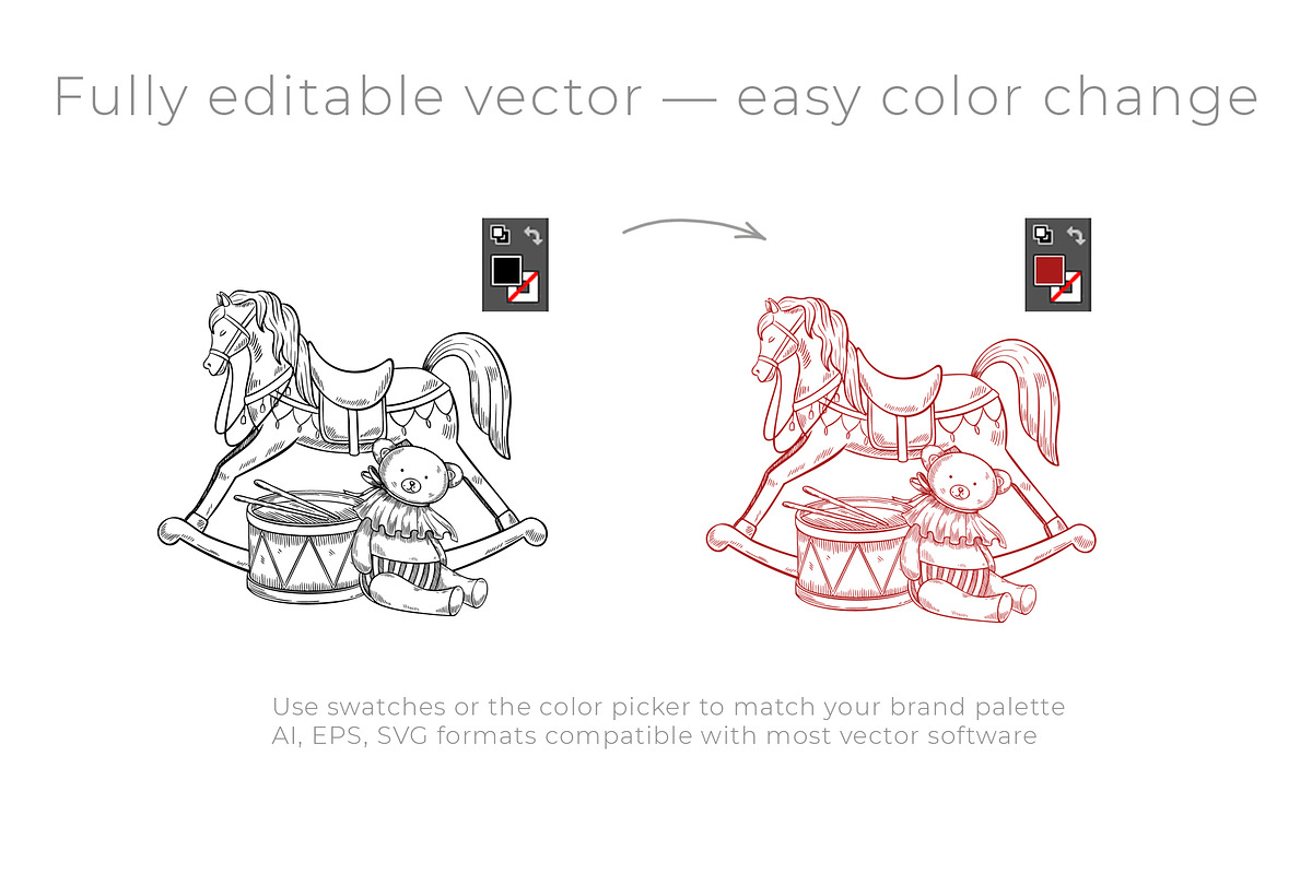 Christmas vintage linear vector set, a Graphic by Alisles (Photo 7 of 8)