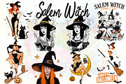 Halloween Vintage Salem Witch Book, an Object Graphic by Little Mango (Thumbnail 3 of 4)