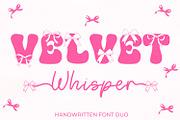 Velvet Whisper Font Duo, a Handwritten Font by Freeling Design House (Thumbnail 1 of 7)