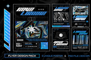Nova - Night Party Flyer Templates, a Flyer Template by Inviline.co