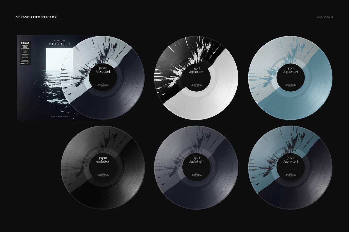 Vinyl Record & Cover Mockup Set, a Merchandise Mockup by creatsy5 (Photo 44 of 54)