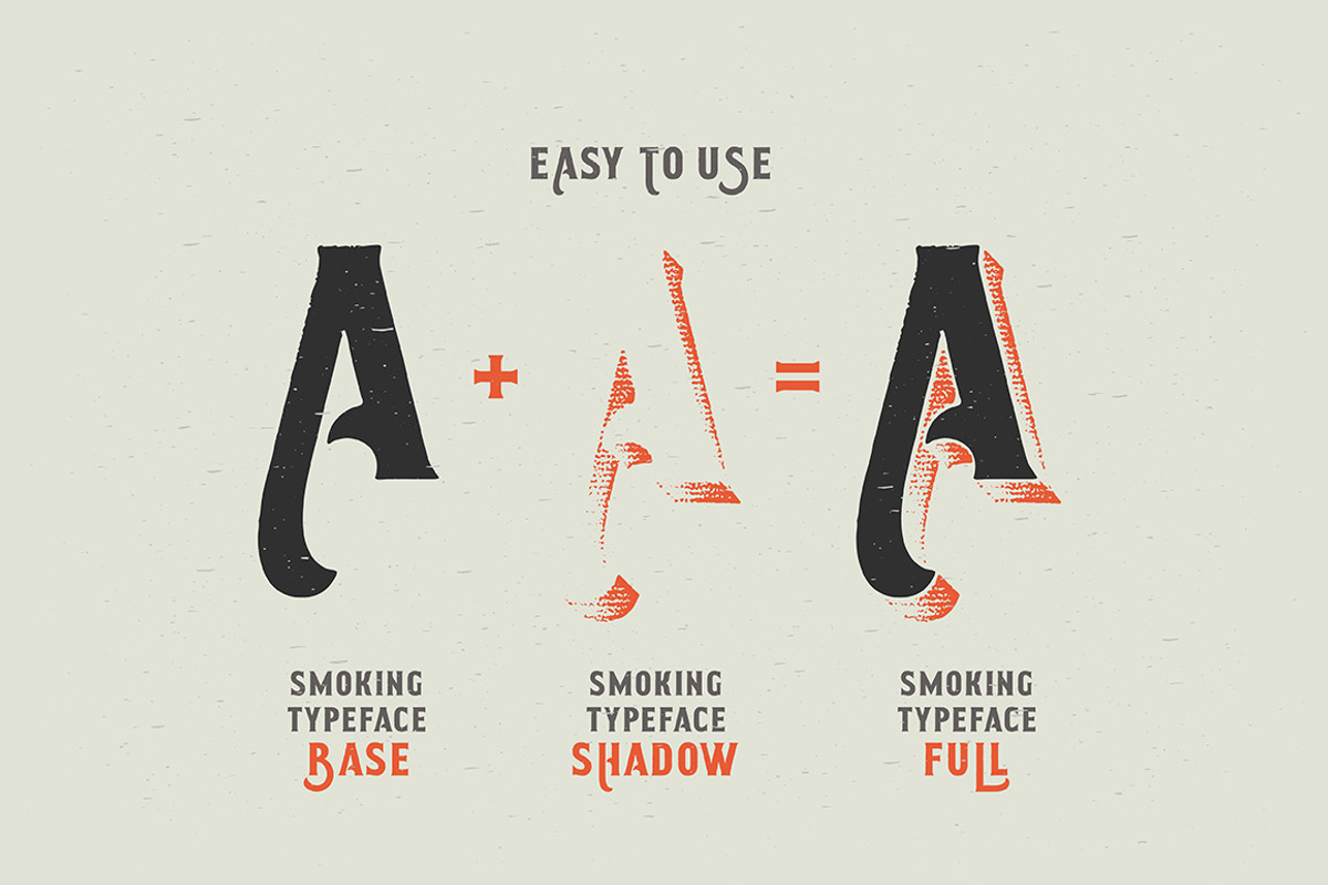 Smoking typeface + Illustration preview 4
