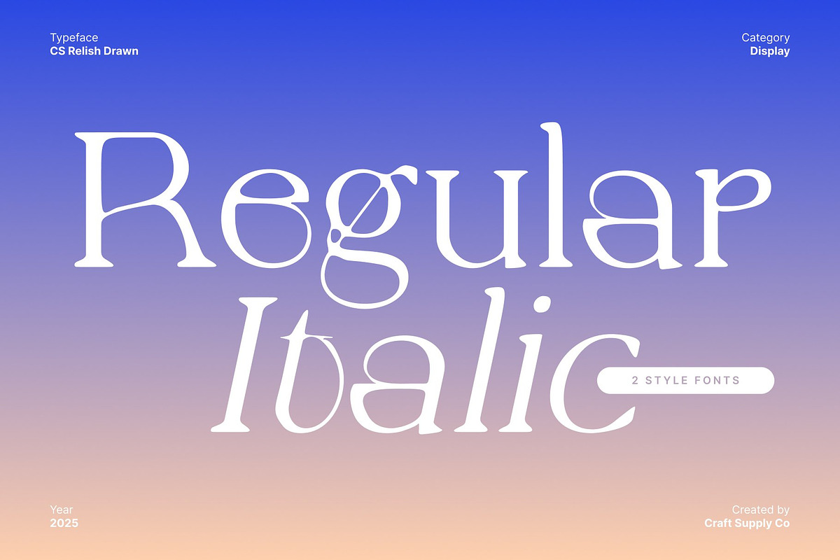 CS Relish Drawn, a Serif Font by Craft Supply Co. (Photo 4 of 8)