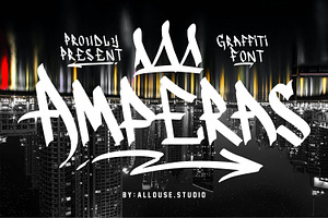 Amperas - Graffitti Font, a Script Font by Allouse Studio