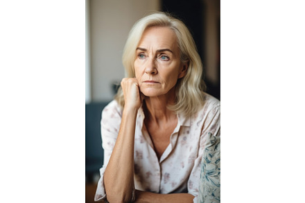 cropped shot of a mature woman, a Person Illustration by Sergey Kotenev