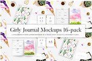 Girly Planner Mockups (16 in 1), a Print Template by Europe.graphics (Thumbnail 1 of 4)