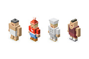 Vector isometric character, an Object Graphic by lemonoff (Thumbnail 6 of 7)