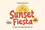 Sunset Fiesta - Summer Vibes Font, a Sans Serif Font by Inviline.co (Thumbnail 1 of 10)
