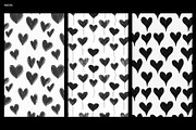 Black Hearts Pattern – Bold, Playful, a Pattern Graphic by Oday Noon (Thumbnail 2 of 6)