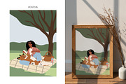 People and dogs in park illustration, a Person Illustration by LyubovZaytseva (Thumbnail 4 of 22)
