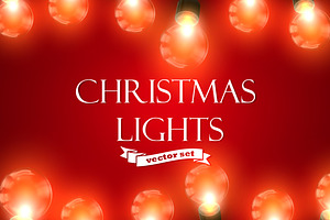 Christmas Lights. Holiday Vector Set